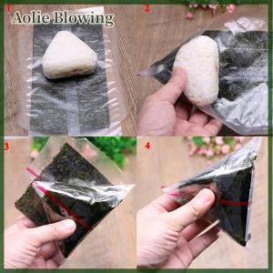 Aolie 20Pcs Double Layers Triangle Rice Ball Packing Bag Seaweed Onigiri Sushi Bag Sushi Making Packaging Bag Tools Accessories