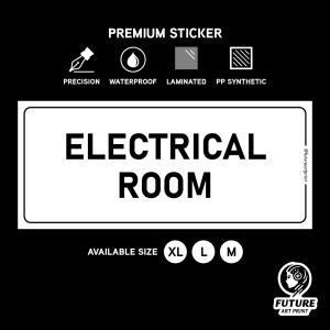 Compressor Room. Premium Sticker Sign Building Door Signage Big Small Label.