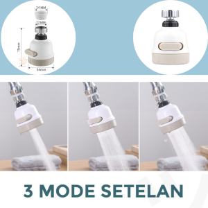 Kepala Kran Shower Air Semprot Cuci Piring Wastafel Fleksibel 360 Rotary Turbo Faucet Penyambung