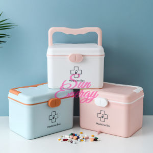 Household Durable Multipurpose Medicine Box Plastic First Aid Kit Container Chest Medical Tablet Organizer