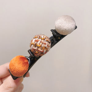 3pcs Hair Clip New Fashion Braided Hairpin Retro Textured Balls Hairpin Bangs Side Braided Clip For Girl Woman Hair Accessories