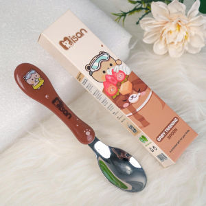 Muỗng Thìa Ăn Dặm Misan Inox 304 Cho Bé Tập Ăn Hình Thú Đáng Yêu Bo Tròn An Toàn Bebi123