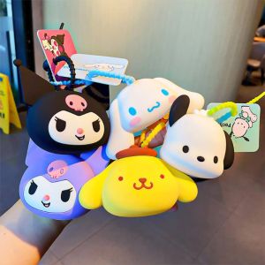 Sanrio Mini Silicone Bag Kuromi Melody Cinnamoroll Pendant Coin Holder Cartoon Purses Earphone Storage Bag