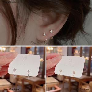 [COD] SweetBabiese 1 Cặp Pha Lê Stud Bông Tai Cho Phụ Nữ Hàn Quốc Đồ Trang Sức Thời Trang Bên Cô Gái Bông Tai Thanh Lịch Phụ Kiện