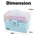 Medicus 3LMB 3 Layer Medicine Box Family Pack Emergency First Aid Kit Box Medicine Storage Box. 