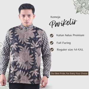 Koko Batik Lengan Pendek Baju Koko Fashion Muslim Pria Dewasa Terbaru Bahan Katun Premium PRKLR