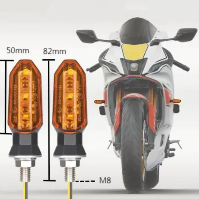 Xavaria 2Pcs Mini Universal Motorcycle LED Turn Signal Indicators Light Universal 12V LED Turn-Signals Light Online Auto Parts Store