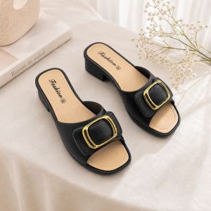 Free Shipping Summer Fashion WomenS Mid-Heel Thick-Soled Comfortable And Durable Outdoor Work Slippers With An Elegant And Stylish New Design