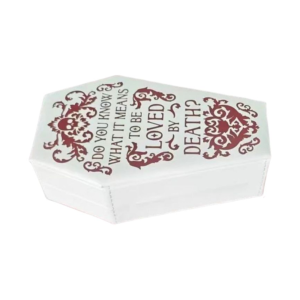 GENENIC Gothic Coffin Jewelry Box Trinkets Storage Display Case Portable Jewelry Organizer Creative Elegant Halloween Gift Packaging Box for Home