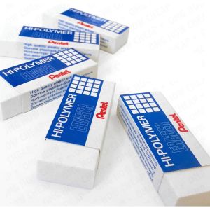 Tẩy bút chì Pentel cục gôm tẩy chì siêu sạch màu trắng/ đen các size- CHÍNH HÃNG