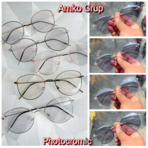 Kacamata Lensa Photocromic Terbaru: Vintage & Optik Sungless Import Free Box