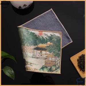 Follow Get More【Metonna】 Chinese Professional Rag Painted Thick Tea Towel Super Absorbent Tea Cleaning