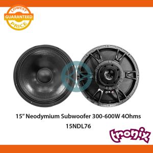 15" Epic Sound Neodymium Subwoofer 4Ohms 300-600W With 76mm Voice Coil - 15NDL76