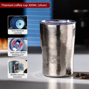 BINCOO Titanium Coffee Mug Thermal Coffee Cup Travel Mug for On-the-Go Ideal for Home Office and Outdoor 300ML