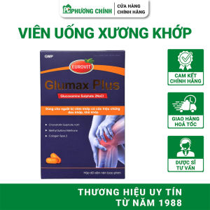 Viên Uống Xương Khớp Eurovit Glumax Plus Hỗ Trợ Làm Trơn Ổ Khớp Giảm Đau Khớp Khô Khớp 60 Viên/Hộp
