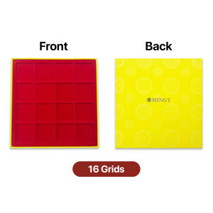 PCCB MINGT Premium Coin Display Tray 16/25/36 Grid Option Certification Boxes Round Coin Storage