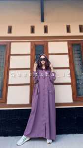 Kaftan Jumbo Zayeda Cringkle Airflow  Muslim Wanita Longdress
