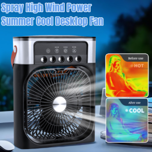 Dual-Purpose Five-Hole Spray Fan Water Cooling Fan Mini Air Cooler Usb Fan Desktop Spray Fan