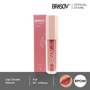 BRASOV Lip Cream Velvet 4 Gr 01 - 06 Lip Care Color Pigmented Pelembab Bibir BPOM CREAM-VLVET