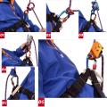 30KN / 3000Kg Aluminum Locking Climbing Carabiner D Shape Auto-Locking Carabiner Hook Twist Lock Carabiner Clips for Climbing and Rappelling. 