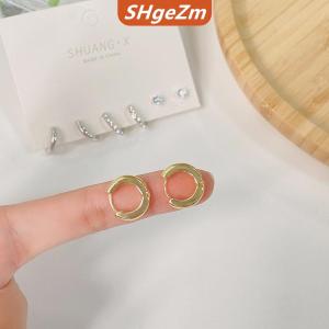 [COD] SHgeZm 1 bộ thời trang mới Vòng tròn kim loại thả bông tai nhỏ cho phụ nữ xu hướng mặt dây chuyền xuyên Bông tai Bộ đồ trang sức quà tặng