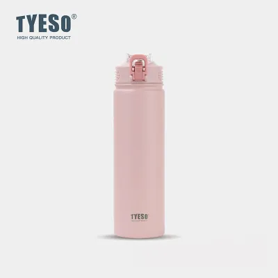 TYESO Thermal Water Bottle Stainless Steel 750ml Vacuum Flask for Outdoor Portable Gym Sports
