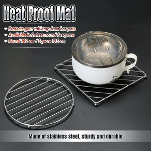 Talao Stainless Steel Heat Resistant Pot Mat Multi-Purpose Anti-Scald Pot Pad for Kitchen Table Countertop