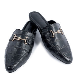 WINOD Karrie Mules Wanita Hak 2cm  Flatshoes Croco Leather Casual Daily