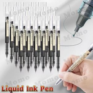 MOMO 0.5mm Liquid Ink Pen - No - Bleed Gel Ballpen for School Supplies Great for Detailed Writing & Classroom Activities