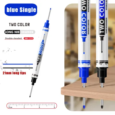 10Pcs Double Head 20mm Deep Hole Multiple colors Long Nib Marker Pens Multipurpose Durable Metal Woodworking Decoration Ceramic Building