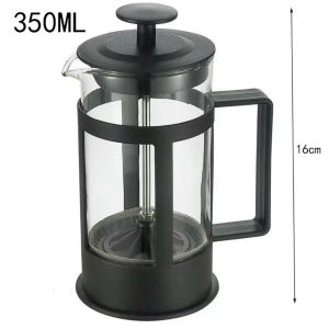 French Press 350/600ml  Coffee maker Heat Resistant Borosilicate Glass With Handle And 3 Layer Filtration