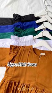 Myra Midi Dress Ruffle Busui Friendly