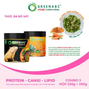 Thức ăn Iguana Trưởng Thành GREENABC. Vị cà rốt dùng cho Iguana từ 1m trở lên – Gai bung gù cao dáng đẹp lên màu tươi