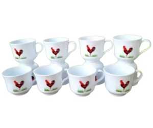 12 Pcs Cangkir Ayam Jago Plastik Tahan Panas / Gelas Mug Pelastik Food Grade