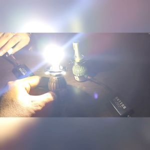 Lampu LED Utama Mobil Type H4 Dotech 3 Warna Super Terang 12V