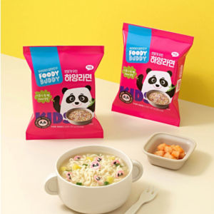 Korean instant ramen noodle FOODYBUDDY CUP RAMEN FOR KIDS 6EA ( White / Red) with jibbitz