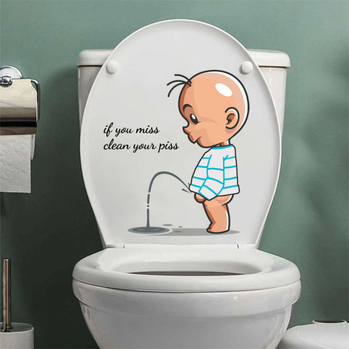 1SET Baby Urine Toilet Logo Stickers Toilet Warning Sticker Toilet Sign ...