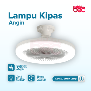 [BEC] Lampu Kipas Angin Remote 2in1 Bohlam LED Kipas E27 Lampu Langit-Langit Kipas LED Lampu Kipas langit-langit Multifungsi
