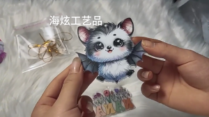 Cartoon Style Nurse Feline Car Accessory Acrylic Hanging Pendant Wear Resistant Motorcycle Decoration For Festive Vehicle Interior