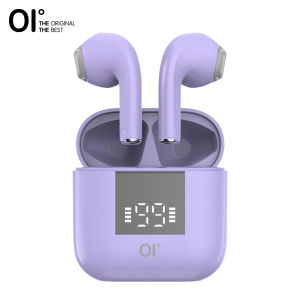 OI Air-Eight True Wireless Earphone AAC HIGH-QUALITY Bluetooth 5.1 Gaming Bluetooth Earphone HD Microphone LED Display Noise Cancellation Deep Bass Fast Charging One-Step Pairing Touch Sensor