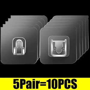 2/100 cái móc hai mặt móc tự có keo dính trong suốt mạnh mẽ cốc hút tường trau dồi lưu trữ phòng tắm nhà bếp cắm ổ cắm chủ sở hữu