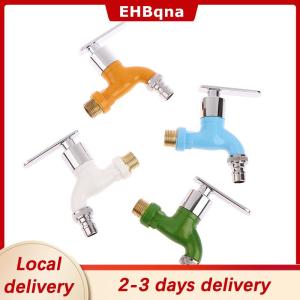 [COD]  HOT SALE Ship within 24 hours 4 Colors Faucet 1 2  Male Wall Mounted Washing Machine Faucet Plastic Water Hose Quick Connector Garden Balcony Faucet