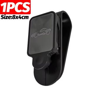 คลิปแว่นติดรถยนต์2ชิ้นสำหรับกระบังแสงที่หนีบแว่นกันแดดที่แขวนการ์ดตั๋วอุปกรณ์ตกแต่งภายในรถยนต์ออแกไนเซอร์จัดเก็บรถยนต์