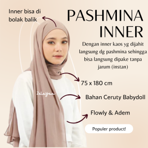 PASHMINA INNER | CERUTY BABYDOLL | PASHMINA + INNER 2in1 BISA BOLAK BALIK | PASHMINA INNER | PASHMINA HOODIE