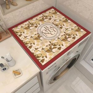 Drum Washing Machine Dust Cover Waterproof Leather Mat Absorbent Diatom Mud Draining Mat Bedside Table Dust-Proof Pad