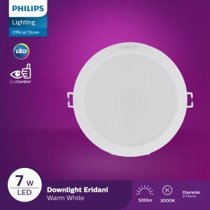 Philips Lampu Panel LED Downlight Eridani 100 7W 3000K Kuning
