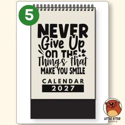 2027 Desktop Calendar Singapore | A5 Motivational Desk Calendar with SG Public Holidays Lunar Dates & 2 Status Pages