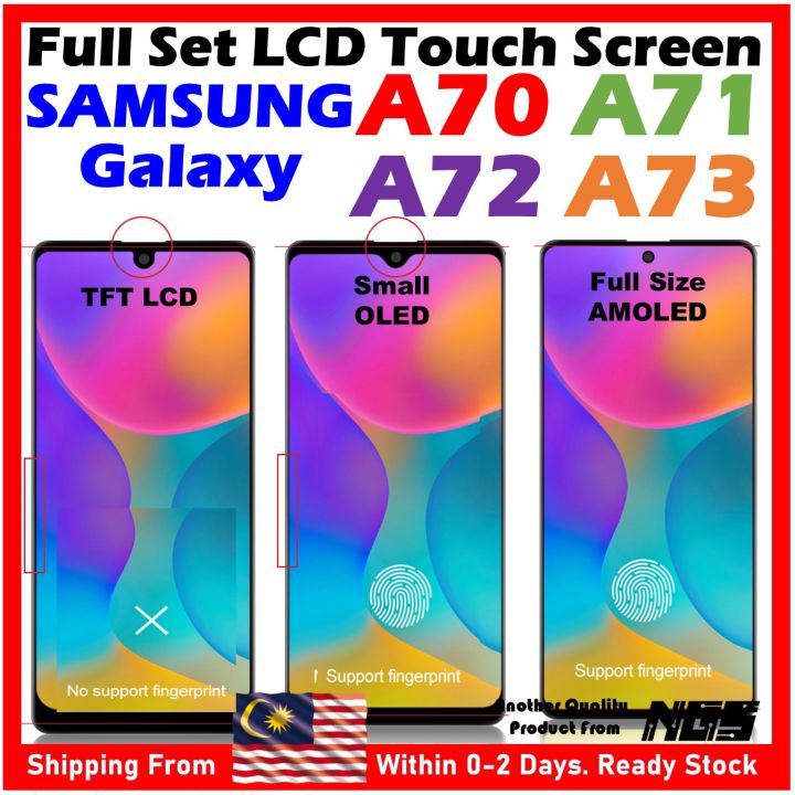 Frame) NGS Brand AMOLED Full Set LCD Touch Screen Compatible For
