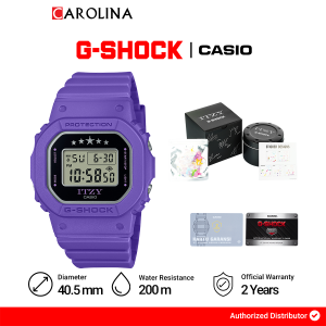 Jam Tangan Wanita Casio G-Shock X ITZY GMD-S5610IT-6D Black Dial Purple Resin Band