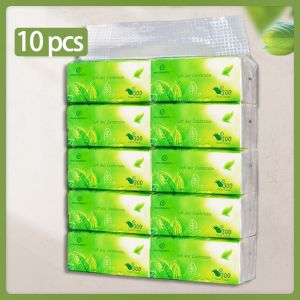 24 packs of 420 three-layer wood pulp family-sized tissue paper - unscented and affordable household napkins and toilet paper